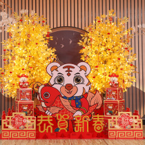 New Years Day New Years Day Shopping Mall Decoration Package Large Meichen Hotel Bank Dress up the Year of the Tiger Spring Festival Scene Decoration