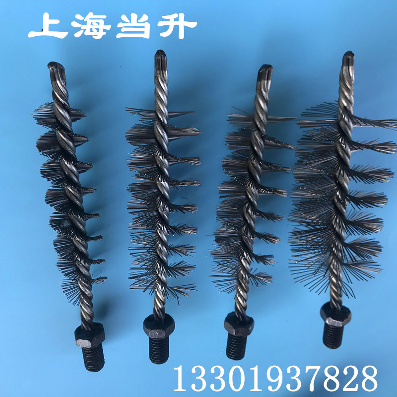 Wire Pipe Cleaning Brush Steel Pipe Drusting Brush Boiler Steel Pipe Drusting Brush Threaded Wire Brush 19-150