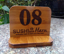 Table card table card solid wood vertical double-sided table number plate Restaurant hotel table sign cards reservation cards customizable LOGO size