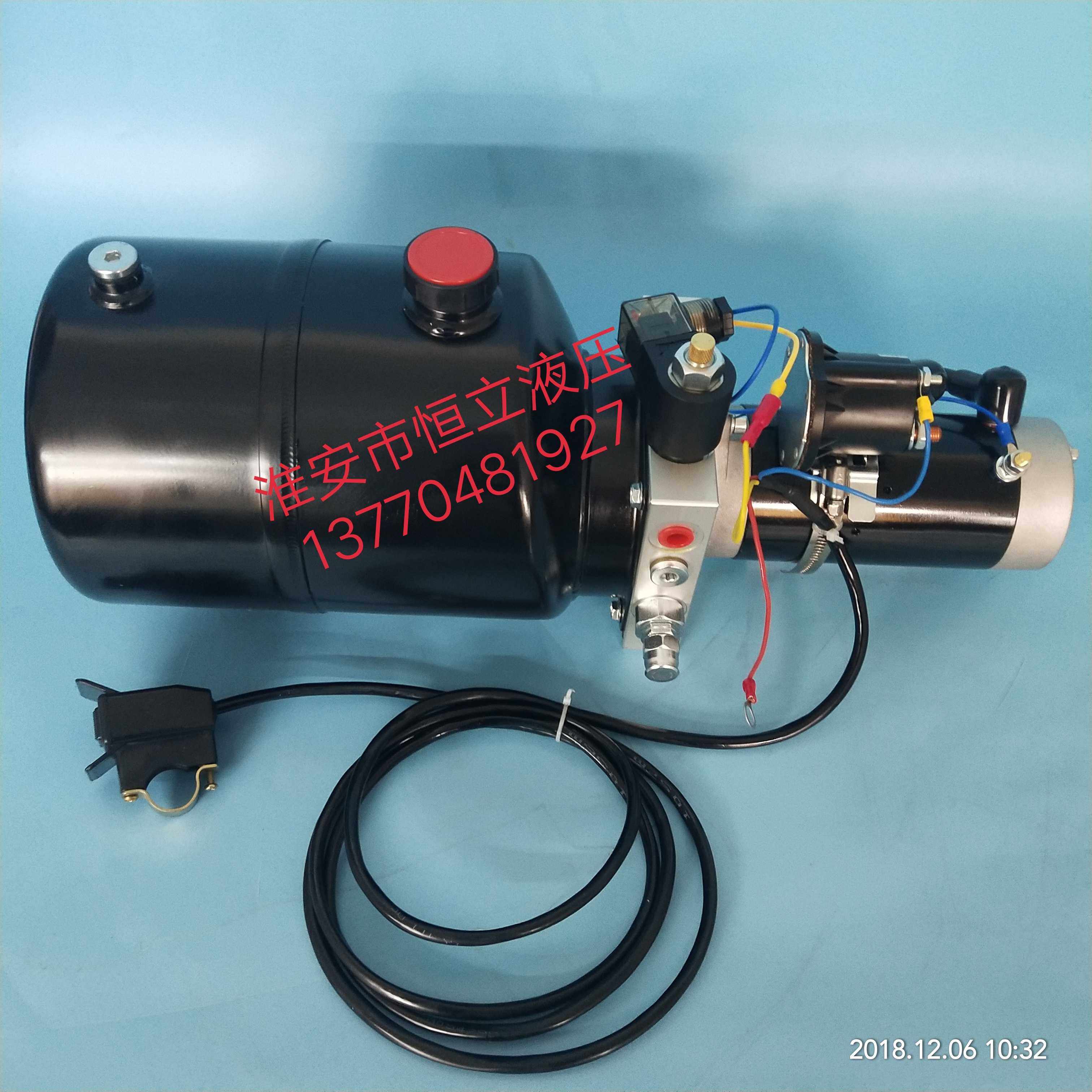 Tricycle dump hydraulic pump station 12V48V0 8kw dump electric pump