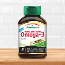 Canada Jamieson health care Omega3 deep sea fish oil high content 900mg 75 capsules