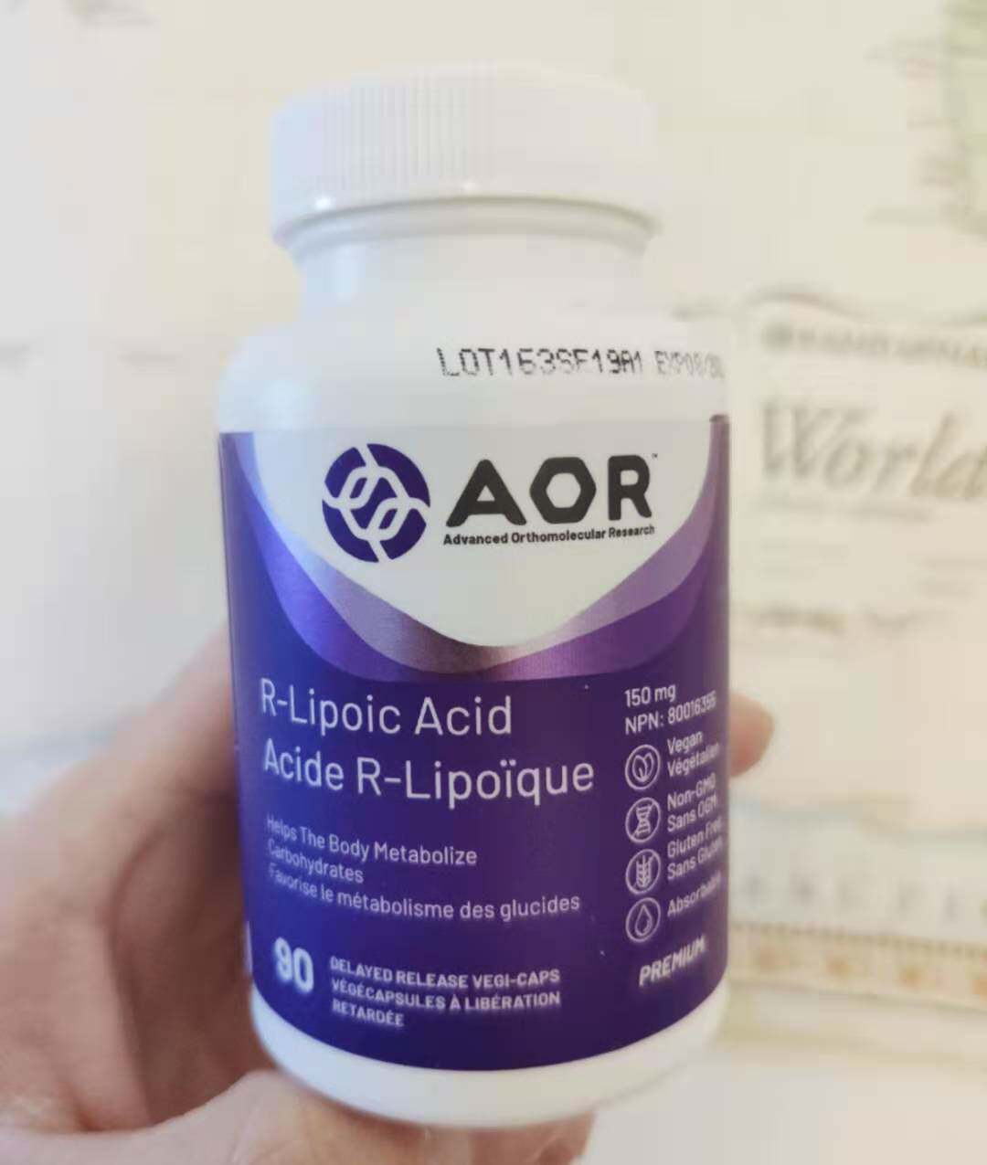 Canadian AOR R-Lipoic Acid Lipoic Acid 150mg 90 grains-Taobao