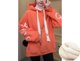 Large size women's autumn and winter new fat mm loose and thin printed hooded raglan sleeves plus velvet thick sweater