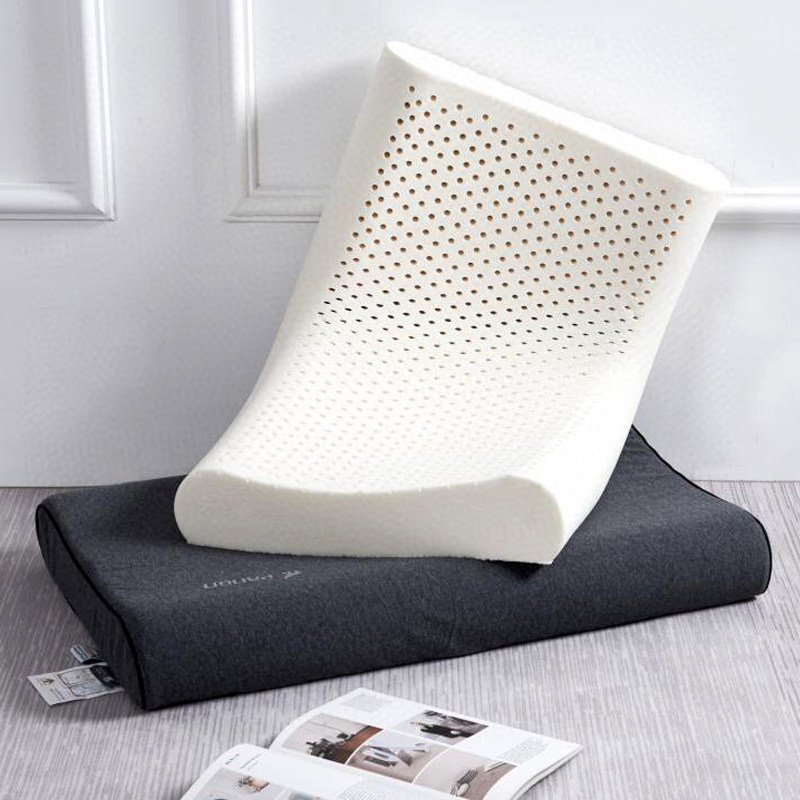 High-end Thailand imported latex pillow, wavy arc design, high, middle and low pillow soft and comfortable deep sleep pillow core