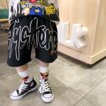 2020 new childrens clothing summer childrens shorts Japanese mens and womens pants handsome fashion mens and womens five-point pants tide