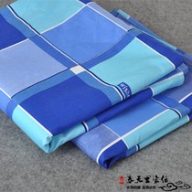 Cotton blue grid twill quilt cover pillowcase single bed sheet dormitory bed hat Simmons protective cover three-piece set