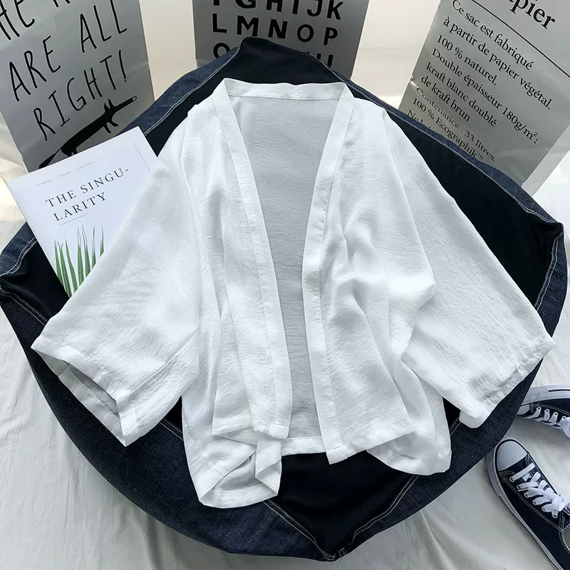 Солнцезащитная одежда, летняя тонкая short cloak для студентов, куртка, оверсайз