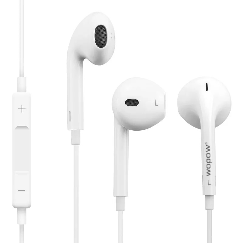 wopow Wopin mobile phone headset wire control with wheat in-ear call headset universal Huawei Apple iphoneX