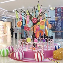 Christmas decorations mall Mei Chen foam lollipop props simulation candy tree swing parts DP point layout hanging