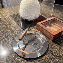 Taste of luxury Rolls-Royce stainless steel decorative ashtray round cigar cylinder living room storage tray