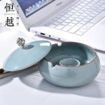 Hengyue ceramic ashtray home fashion creative hand-painted living room office ashtray household customization