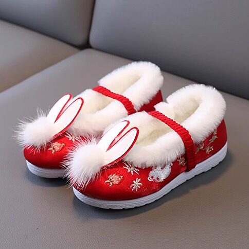 Spring Children's Hanfu Shoes, Girls' Traditional Embroidered Shoes, Baby Girl Shoes, National Trend Embroidered Dance Shoes, Breathable Cloth Shoes — 14