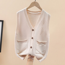 Girls Sweater Vest Spring and Autumn Cardigan Solid Color Girls Knitted Vest Girls Baby Wool Vest Children Autumn Clothing