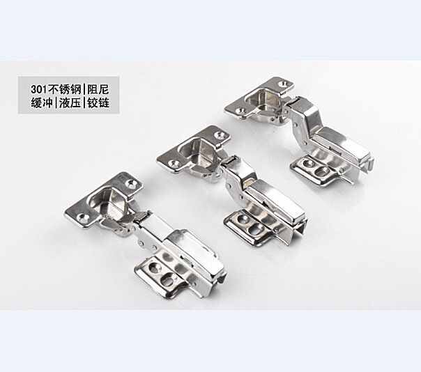 Hot sale cabinet door hinge 301 stainless steel damping hydraulic buffer hinge one box