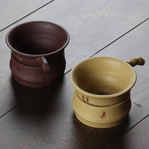 Meet and meet purple sand tea leak bamboo shape purple mud section mud tea filter kung fu tea accessories