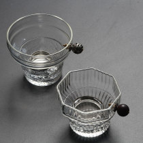 Chang Yitang Tea leak Heat-resistant glass Tea filter filter Tea separator filter Filter Tea ceremony spare parts Filter