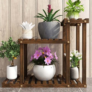 【桉木实木】室内多层落地大号实木花架