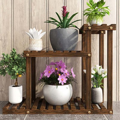 【桉木实木】室内多层落地大号实木花架