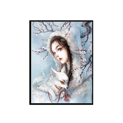 Живопись алмаза полная алмаза 5d Dot Diamond Cross Stitch 2020 Гостиная спальня Маленькая простая мультфильма Древняя ветряная девушка