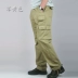 Mùa xuân và mùa thu overalls nam nhiều túi lỏng lẻo thẳng quần ngoài trời dày XL đa chức năng quần dài nam shop quần áo nam Quần làm việc
