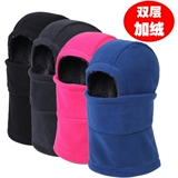 Дорожная бархатная удерживающая тепло шапка, шлем для велоспорта, шарф, зимняя лыжная маска подходит для мужчин и женщин, увеличенная толщина