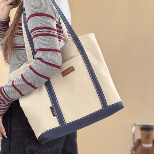 Оригинальный дизайн японский и корейский литературный пригородной полиэфирный волокно сплайсинговый сплайсинг холст тота