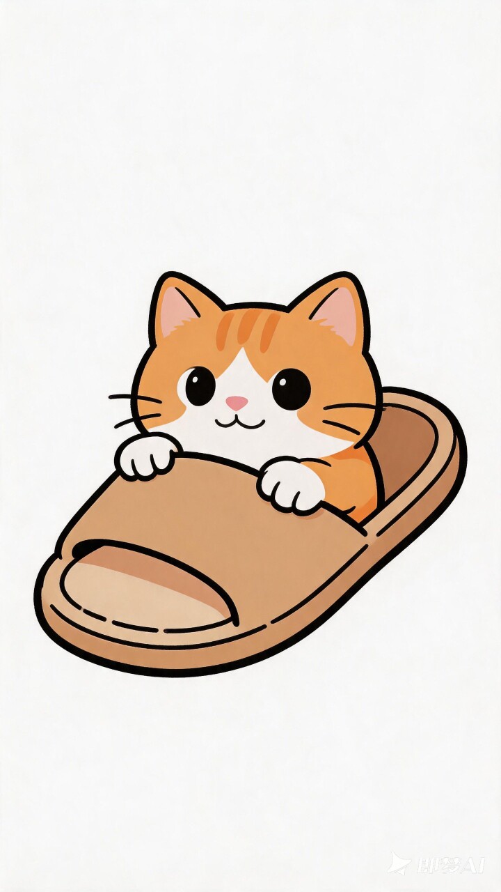 布拖鞋的猫
