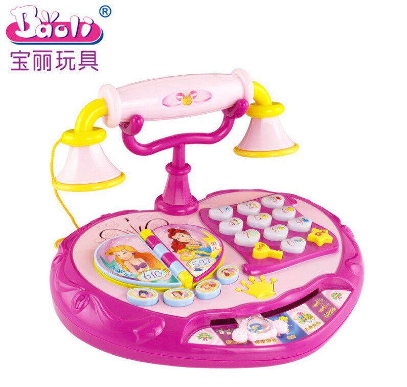 Baoli 702 Princess Phone Multifunctional Electric Lighting Music Children's Puzzle Early Education Talking Phone
