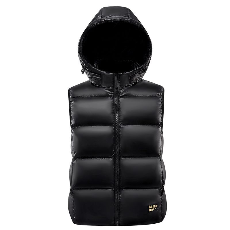 2026 Autumn/Winter New down Cotton Vest for Men and Women, Short Black and Gold Sleeveless Jacket, Couple's Thickened Vest