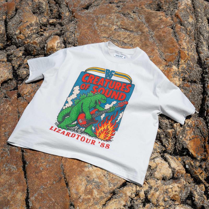 Baggggy Large Size Short Wide Silhouette Direct Print Vintage Monster Single Stitch Short Sleeve T-Shirt 70-130kg