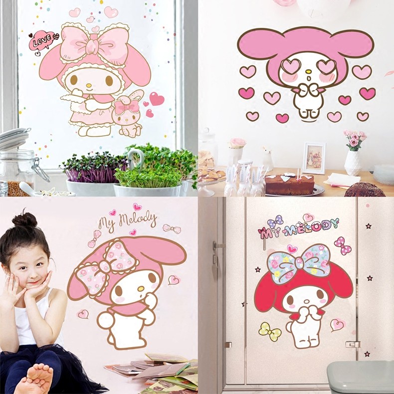 Melody personality toilet stickers wall stickers bathroom stickers melody cartoon waterproof refrigerator stickers car stickers door stickers glass stickers