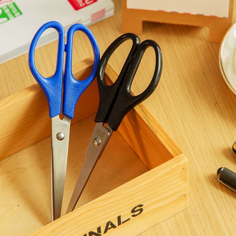 Deli 0603 Scissors Stainless Steel Medium scissors Office Finance Student Housewares Hand cut paper