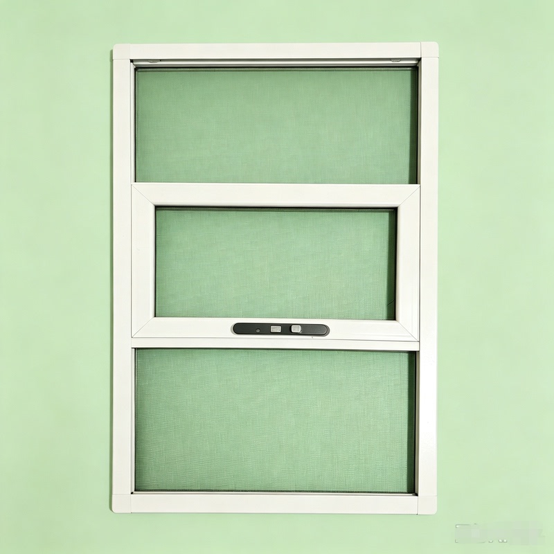 Three-Section Mesh Pocket Screen, Retractable Screen Window, High-Definition, High-Transparency, Diamond Mesh, Anti-Cat Scratch, Frame in Frame, Removable and Washable, Anti-Mosquito