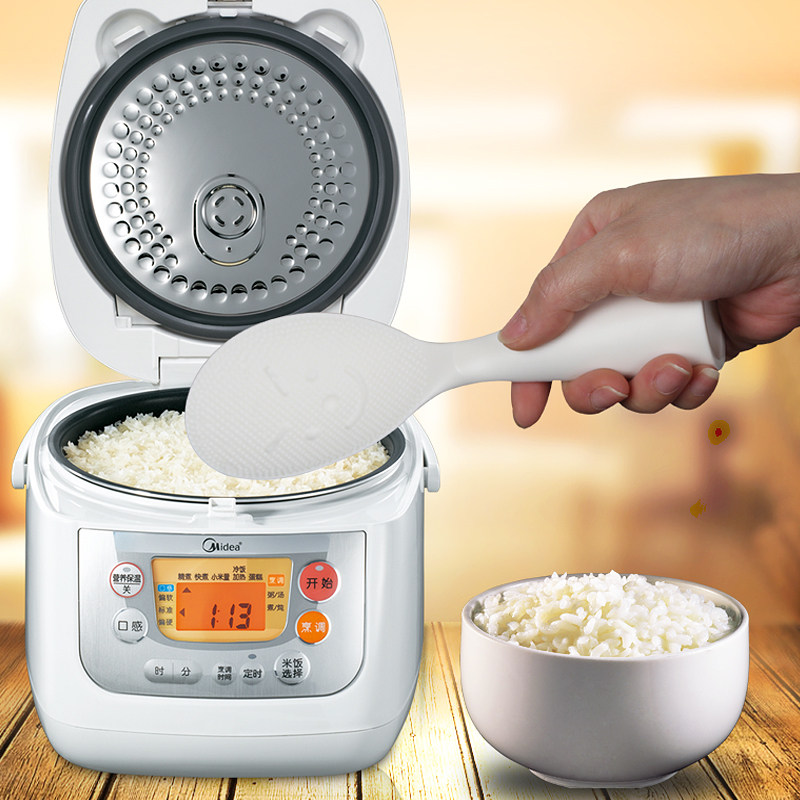 Japan's beautiful vertical non-stick plastic rice spoon can stand handle rice shovel not sticky rice with rice spoon added meal spoon