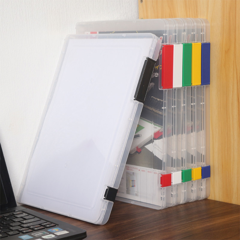 Japan's Kumi A4 plastic file collection box file box office to collect desktop file box