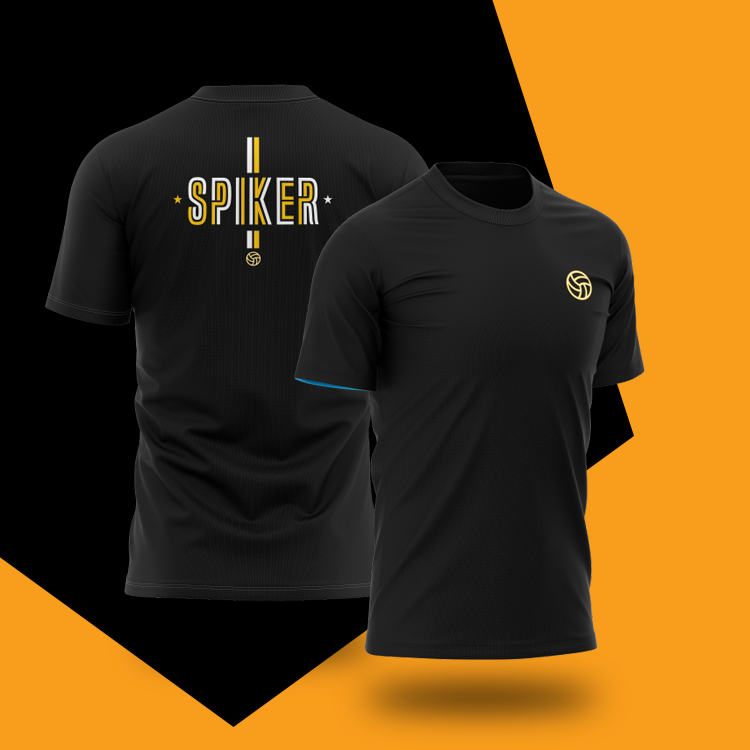 Macau Original Brand Black Sports Quick-Drying Short-Sleeved Volleyball Style Volleyball Position Printed T-Shirt