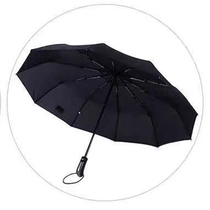  Mens and womens ten-bone reinforced wind-resistant folding three-fold umbrella Wind-resistant automatic simple solid color rain and rain dual-use double umbrella