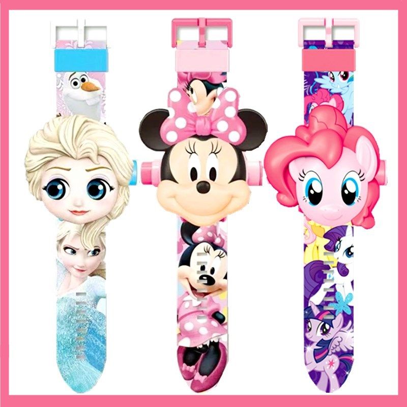 Frozen Aisha ktcat Pony Rainbow Pony children cartoon projection watch toys Primary School kindergarten girl