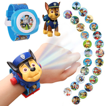 June 1 gift Barking team Ultraman Boy electronic watch projection children kindergarten children cartoon toy
