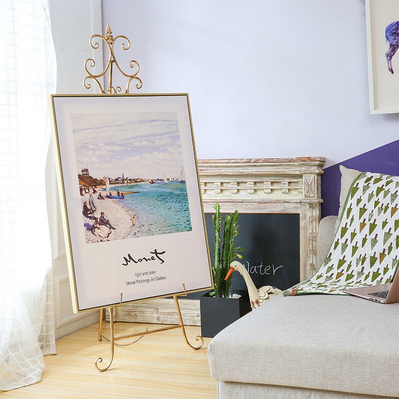 Iron Art Easel, Advertising Stand, Wedding Welcome Display Stand, Folding Photo Frame, Vertical Photo Stand, Tile Display Stand