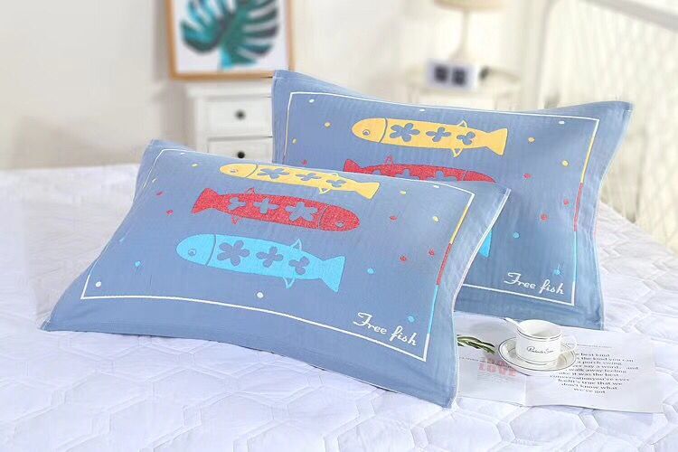 Sản phẩm mới Gối bông gạc gối Người lớn bốn mùa vải cao cấp vài chiếc gối lớn vỏ gối đẹp