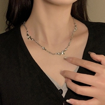 South Korea light luxury zircon star splicing necklace female network red high design sense bone chain cold wind neckchain