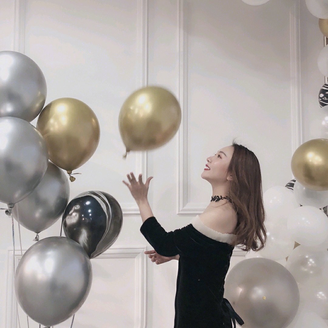 Ins net red pomegranate red metal balloon romantic creative birthday balloon party decoration scene layout supplies