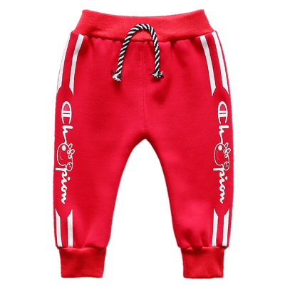 2018秋装男宝宝加绒纯棉休闲运动裤