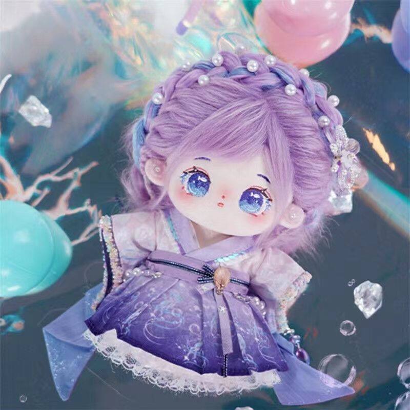 棉花娃娃/毛绒玩具娃衣 半糖棉花娃娃正品娃衣女生礼物20cm可爱女生古风现货换装便宜