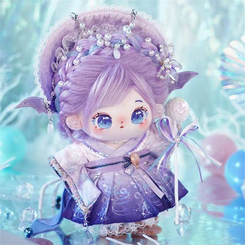 棉花娃娃/毛绒玩具娃衣 半糖棉花娃娃正品娃衣女生礼物20cm可爱女生古风现货换装便宜