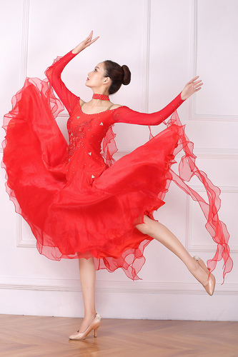 Women ballroom dance dresses Waltz dress friendship modern performance dress national standard dance competition performance dress long dress adult competition clothing