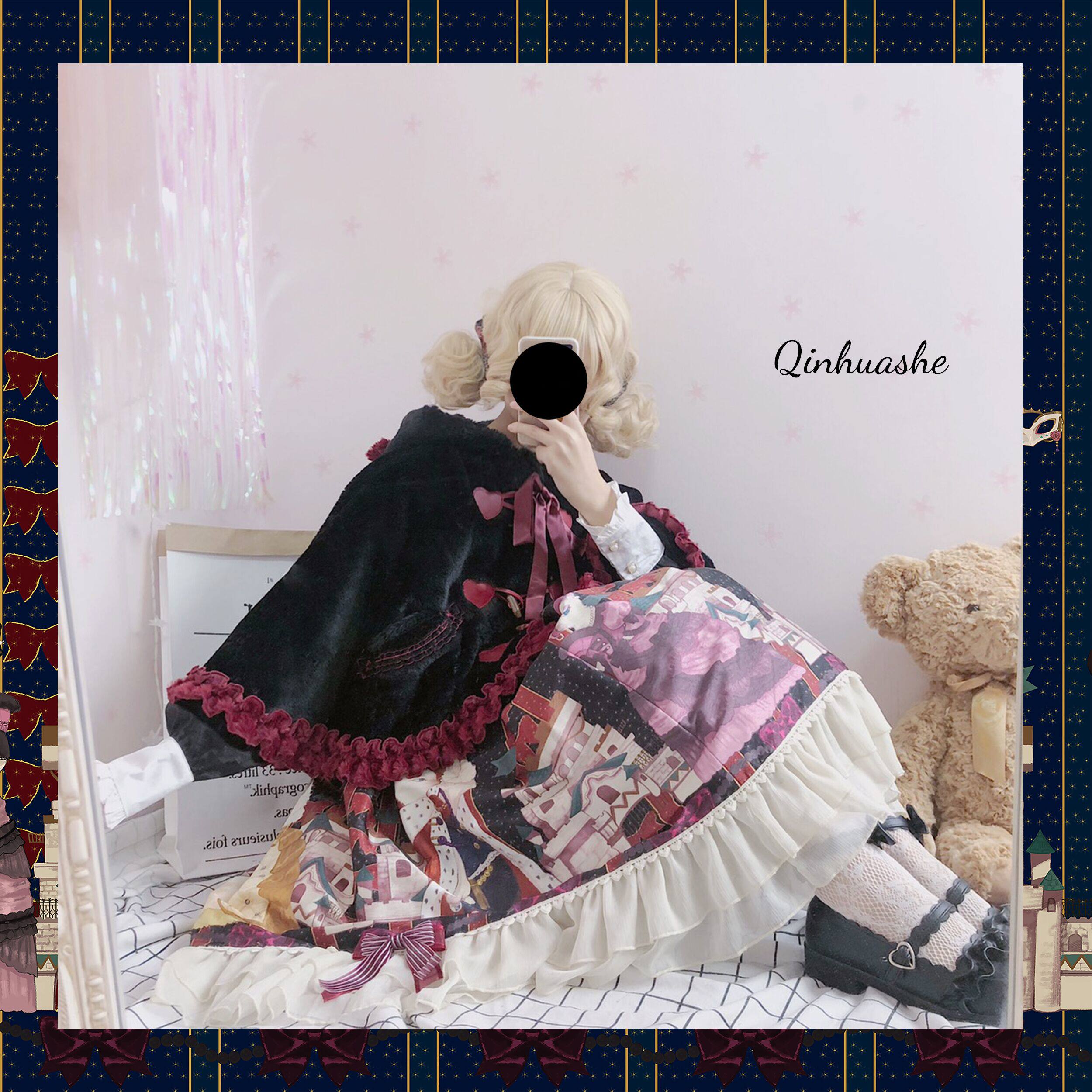 Другие 【b品现货】钦花社原创维多利亚喵lolita op可爱毛茸斗篷外套秋冬