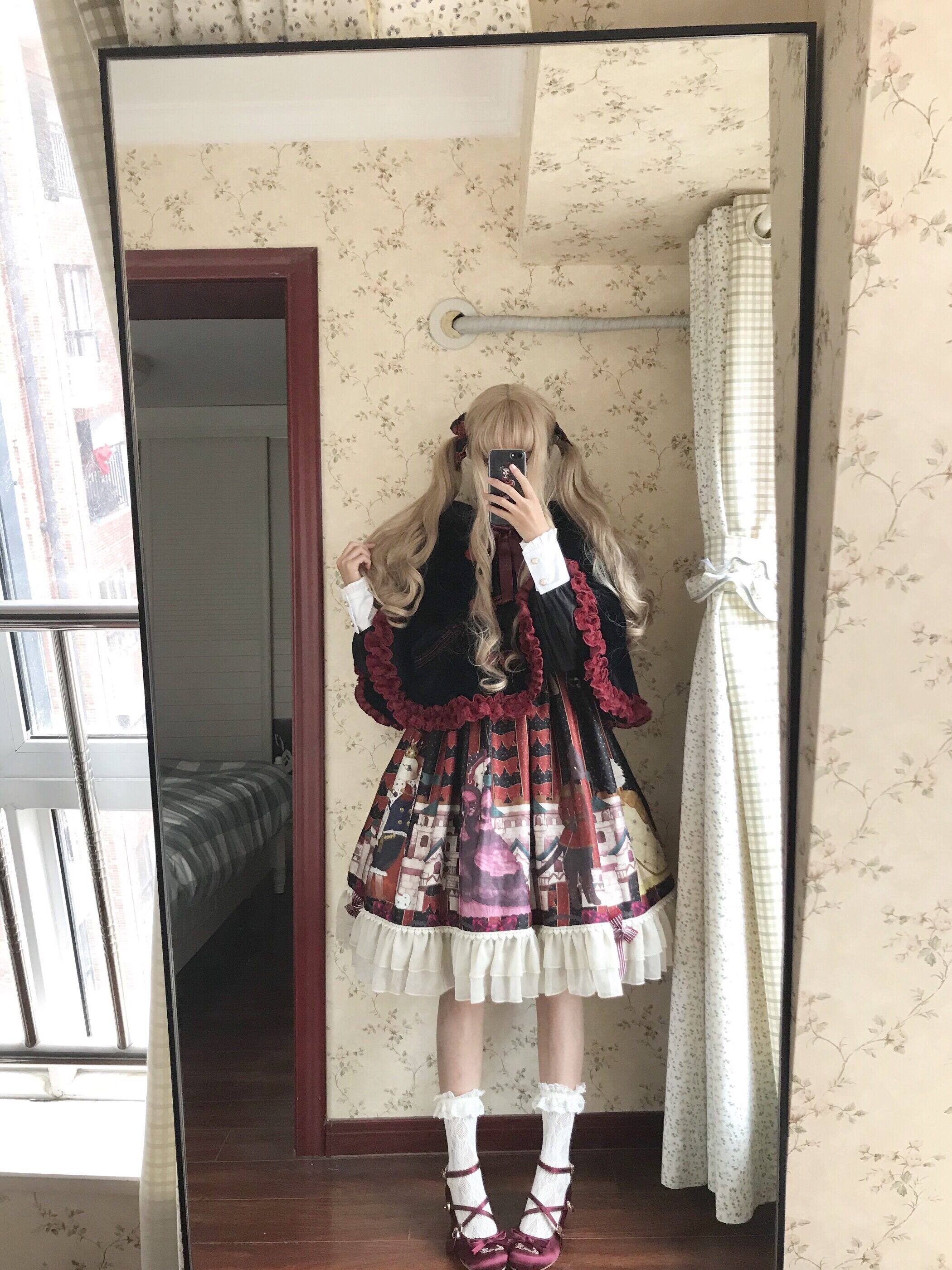 Другие 【b品现货】钦花社原创维多利亚喵lolita op可爱毛茸斗篷外套秋冬