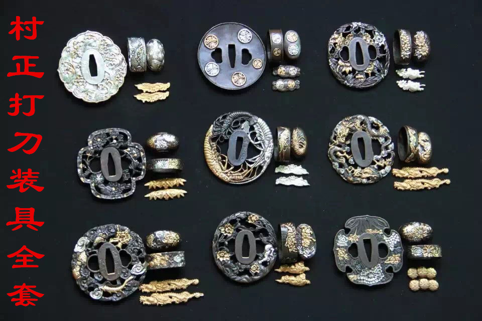 Dragon Springs Handmade Knife Sword Accessories Pure Brass gold silver Golden Silver Loaded with knife Protective Hand Destination Slam Head Suit